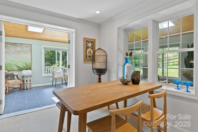 20 Pickens Ln, Weaverville, NC 28787 - dining room featuring baseboards, crown molding, and tile patterned flooring