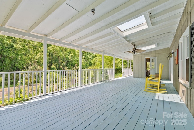 20 Pickens Ln, Weaverville, NC 28787 - deck with a ceiling fan