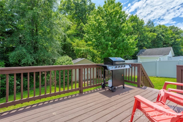 1209 Danielle Downs Ct SE, Concord, NC 28025 - wooden deck with area for grilling