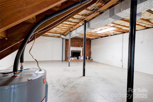 3043 Charles Rd, Shelby, NC 28152 - unfinished basement featuring water heater