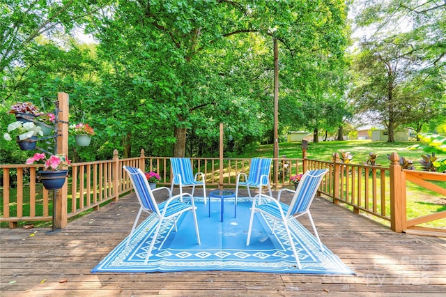 3043 Charles Rd, Shelby, NC 28152 - view of wooden terrace