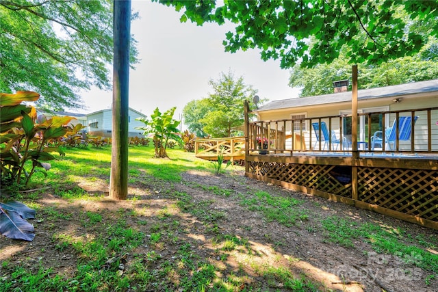 3043 Charles Rd, Shelby, NC 28152 - view of grassy yard with a deck