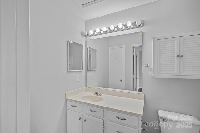 18853 Vineyard Point Ln, Cornelius, NC 28031 - half bathroom featuring vanity and toilet