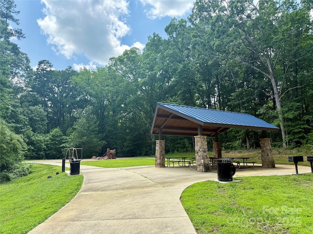 5800 Silver Eagle Dr, Charlotte, NC 28214 - view of home's community with a gazebo and a yard