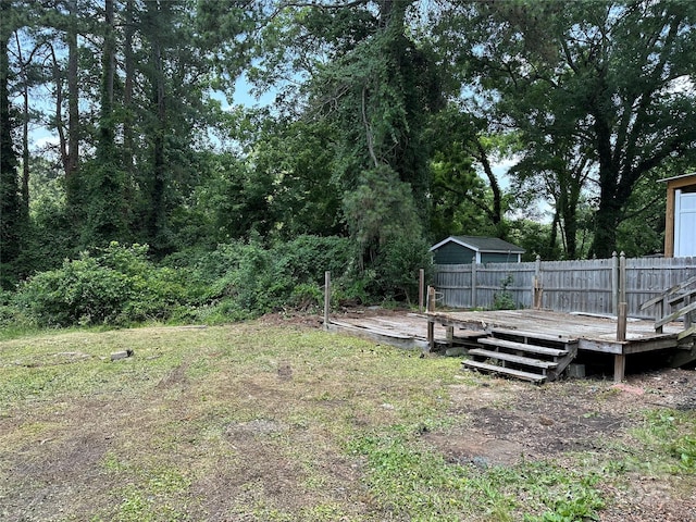839 S Chester St, Gastonia, NC 28052 - view of yard with a deck