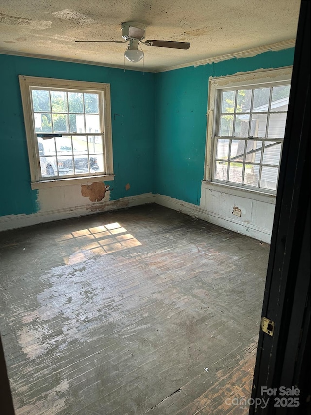 839 S Chester St, Gastonia, NC 28052 - empty room featuring ceiling fan and a textured ceiling