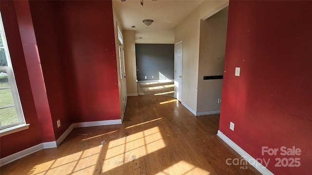 4227 Kiser Woods Dr SW, Concord, NC 28025 - hall featuring baseboards and wood finished floors