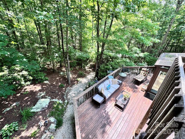 67 Cliffview Dr, Asheville, NC 28803 - deck with a forest view