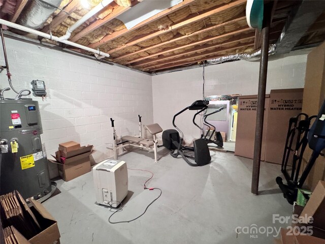 67 Cliffview Dr, Asheville, NC 28803 - unfinished basement featuring water heater