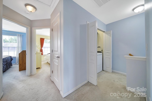 635 Brickdust Ct, Fort Mill, SC 29708 - corridor with carpet flooring and washer / clothes dryer