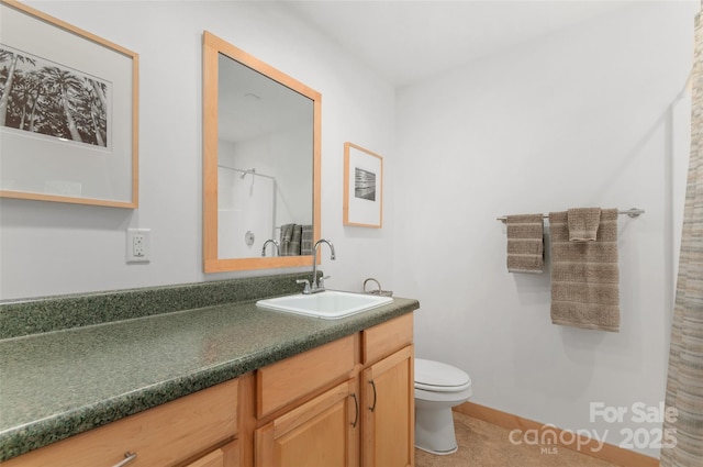 608 Brandywine Rd, Waynesville, NC 28786 - bathroom with toilet, vanity, and a shower