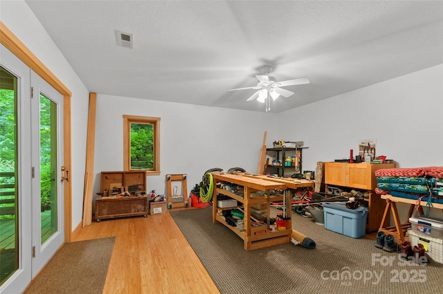 608 Brandywine Rd, Waynesville, NC 28786 - rec room featuring wood finished floors and ceiling fan