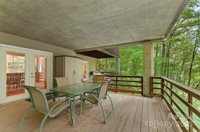 608 Brandywine Rd, Waynesville, NC 28786 - wooden terrace featuring outdoor dining space