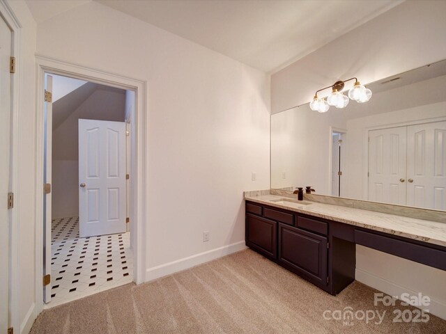 15708 Eagleview Dr, Charlotte, NC 28278 - bathroom with vanity and baseboards