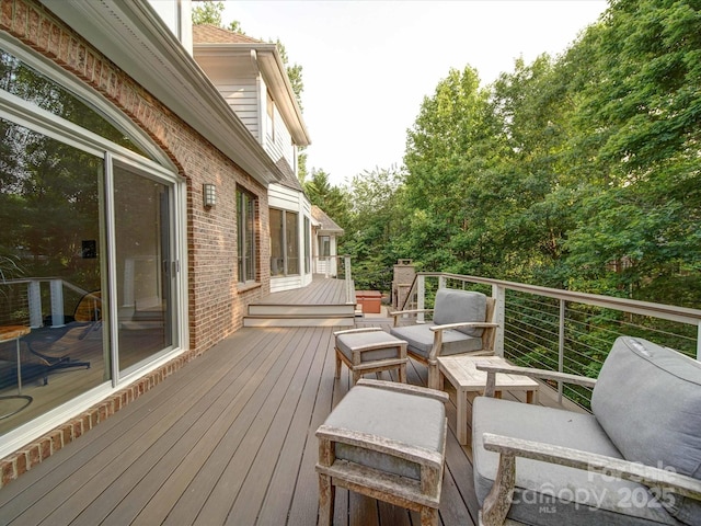 15708 Eagleview Dr, Charlotte, NC 28278 - view of wooden deck