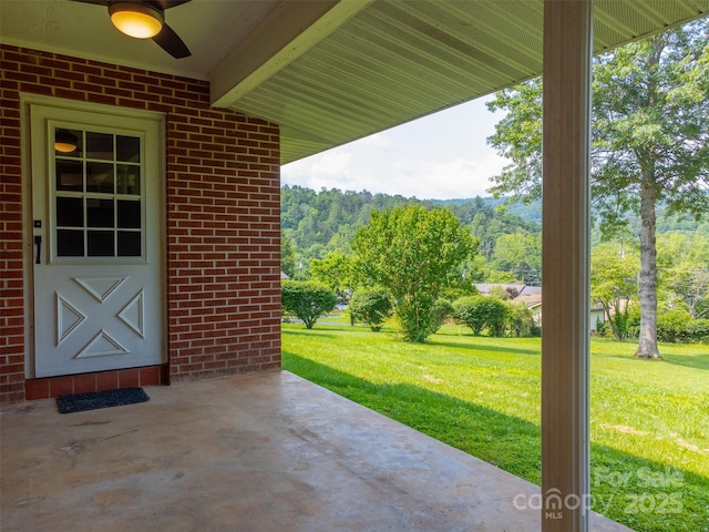 191 Rolling Green Dr, Sylva, NC 28779 - view of patio / terrace featuring ceiling fan