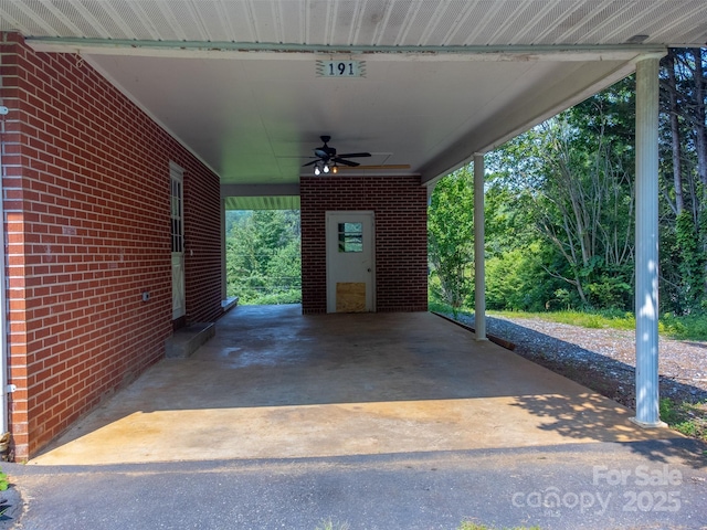 191 Rolling Green Dr, Sylva, NC 28779 - view of patio / terrace with a ceiling fan and a carport