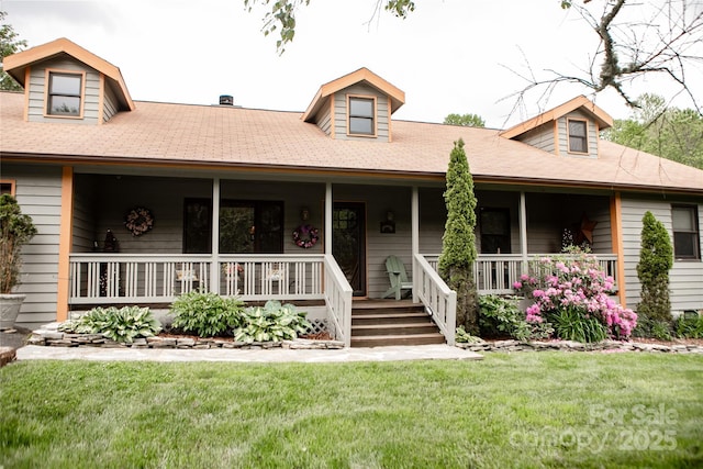 171 Shores Way, Boone, NC 28607 - view of front of house featuring a front lawn and covered porch