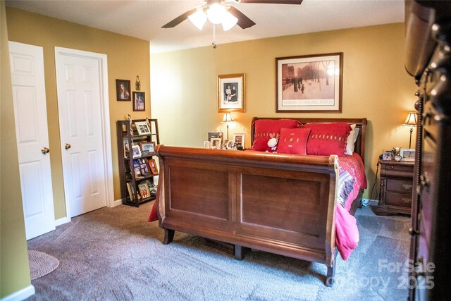 171 Shores Way, Boone, NC 28607 - carpeted bedroom featuring a ceiling fan and baseboards