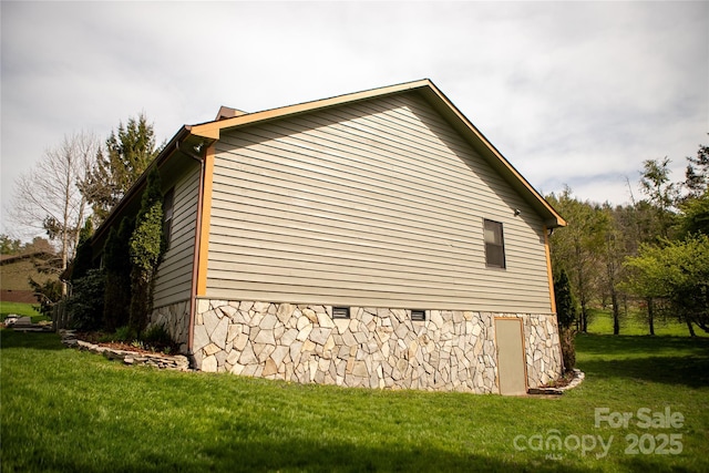 171 Shores Way, Boone, NC 28607 - view of home's exterior with a yard and stone siding