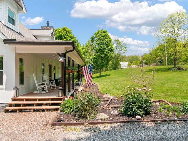540 Windswept Ridge Rd, Canton, NC 28716 - view of grassy yard with a deck