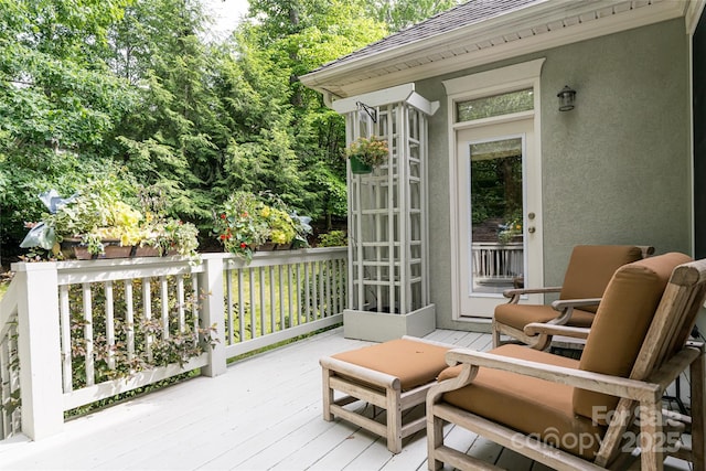 7 White Palmer Ct, Biltmore Lake, NC 28715 - view of wooden terrace