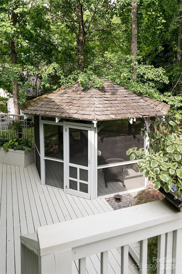 7 White Palmer Ct, Biltmore Lake, NC 28715 - view of wooden terrace