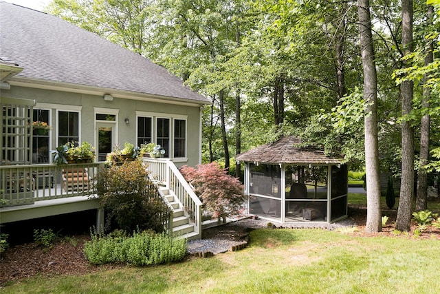 7 White Palmer Ct, Biltmore Lake, NC 28715 - view of grassy yard with a gazebo and a deck