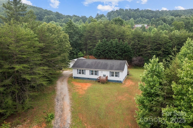 8650 Lambs Way, Connelly Springs, NC 28612 - aerial view of property and surrounding area featuring a forest