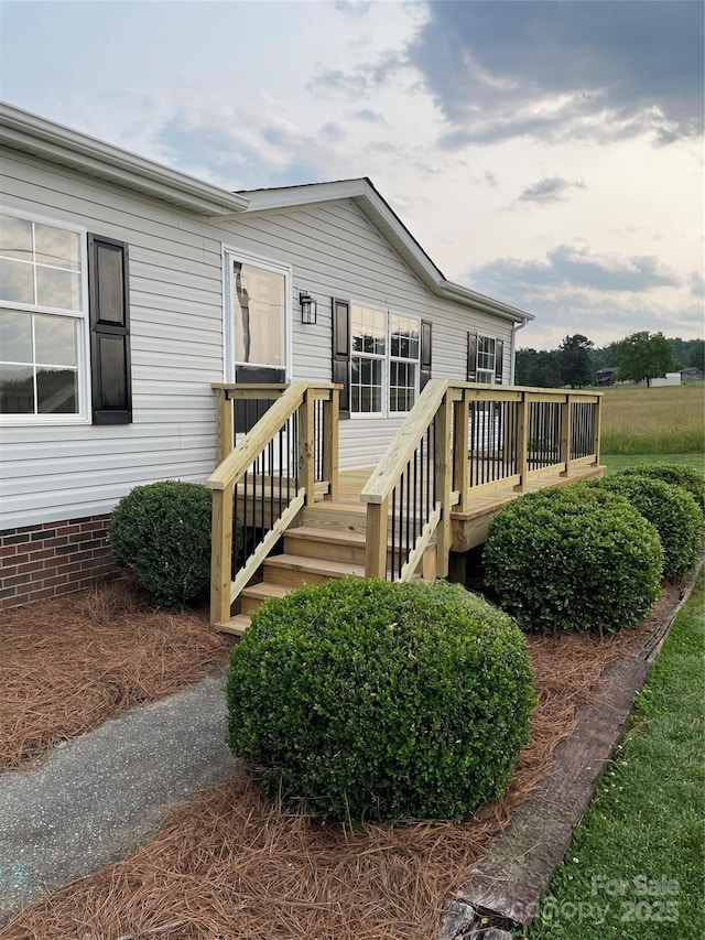 6219 Heavner Rd, Vale, NC 28168 - entrance to property with a deck