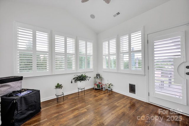246 Bushney Loop, Mooresville, NC 28115 - living area featuring wood finished floors and vaulted ceiling