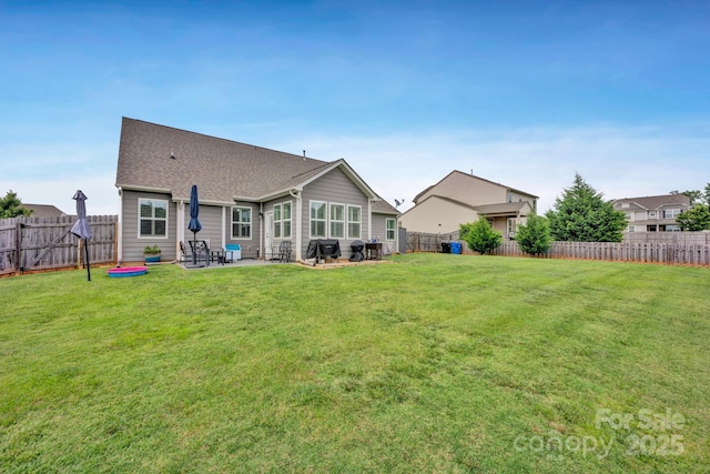 246 Bushney Loop, Mooresville, NC 28115 - rear view of property with a patio and a shingled roof