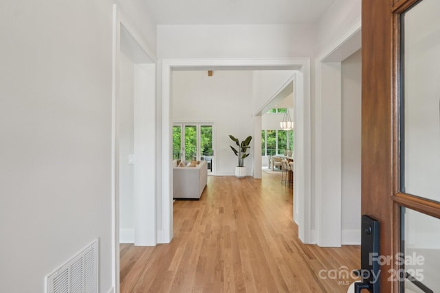 213 Crest Ct, Weddington, NC 28104 - hall with light wood-style floors and baseboards