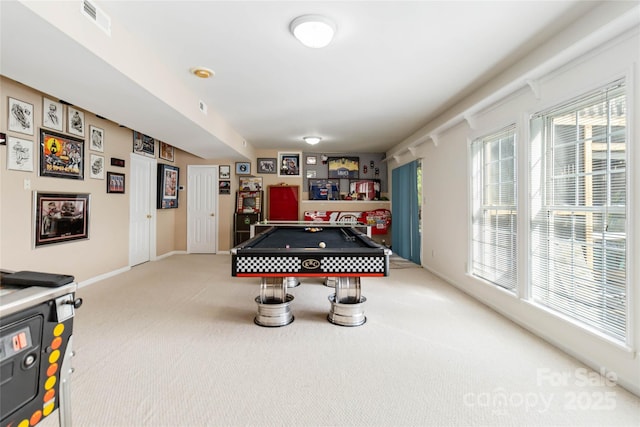 7704 Ninth Fairway Ln, Mint Hill, NC 28227 - rec room featuring carpet floors and billiards