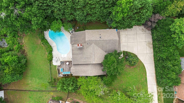 7704 Ninth Fairway Ln, Mint Hill, NC 28227 - aerial view of property and surrounding area with a pool area