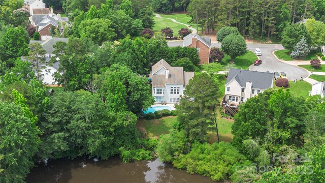 7704 Ninth Fairway Ln, Mint Hill, NC 28227 - aerial overview of property's location featuring a nearby body of water