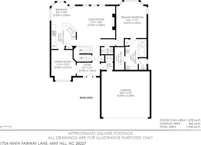 7704 Ninth Fairway Ln, Mint Hill, NC 28227 - view of home floor plan
