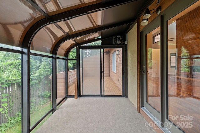 204 Woodfield Dr, Asheville, NC 28803 - unfurnished sunroom featuring vaulted ceiling