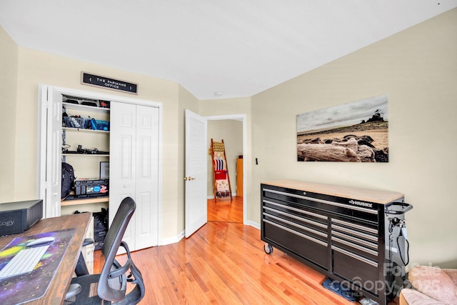 145 Fairway View Dr, Etowah, NC 28729 - home office featuring light wood-style flooring and baseboards