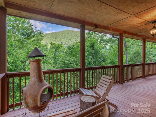 47 Tammy Dr, Maggie Valley, NC 28751 - wooden terrace with a mountain view
