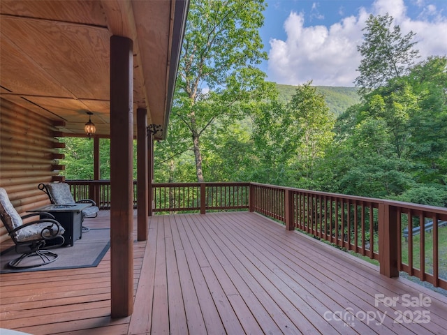47 Tammy Dr, Maggie Valley, NC 28751 - view of wooden deck