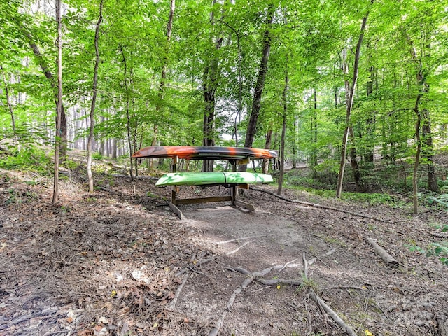105 Beech Bluff Dr, Mount Holly, NC 28120 - view of community featuring a forest view