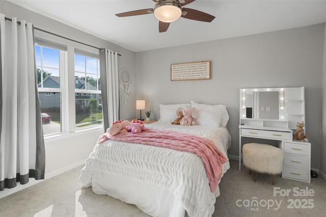 1826 Goodheart Ln, York, SC 29745 - carpeted bedroom featuring baseboards and ceiling fan
