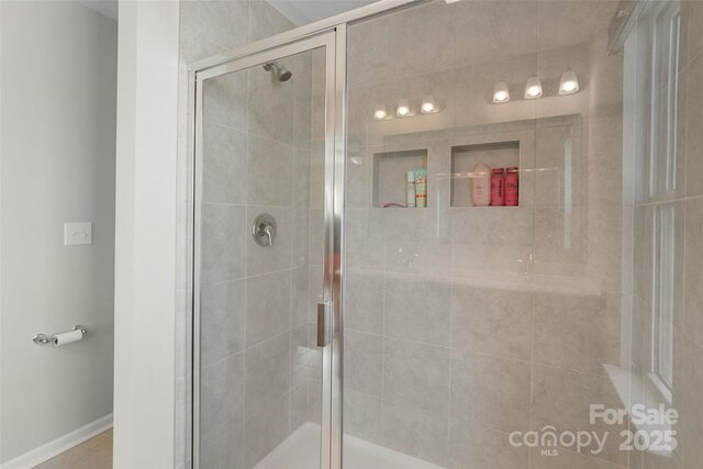 1826 Goodheart Ln, York, SC 29745 - full bathroom with a shower stall and baseboards