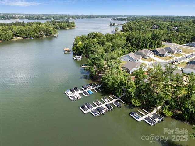 1826 Goodheart Ln, York, SC 29745 - drone / aerial view of a large body of water and a heavily wooded area