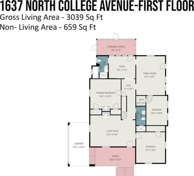 1637 N College Ave, Newton, NC 28658 - room layout