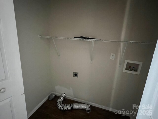 22 Congress St, Granite Falls, NC 28630 - laundry area with electric dryer hookup and washer hookup
