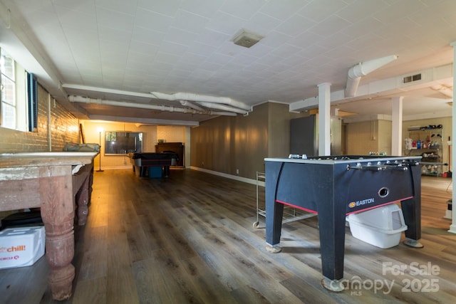 613 E Ridge St, Kings Mountain, NC 28086 - playroom with wood finished floors and pool table