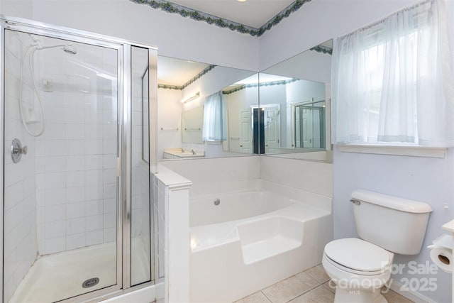 137 Citation Dr, Mooresville, NC 28117 - full bath with a shower stall, a bath, and tile patterned floors