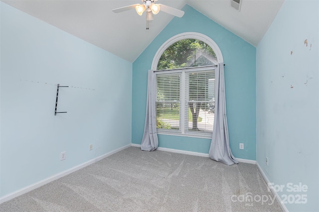 137 Citation Dr, Mooresville, NC 28117 - carpeted spare room with plenty of natural light, ceiling fan, and lofted ceiling